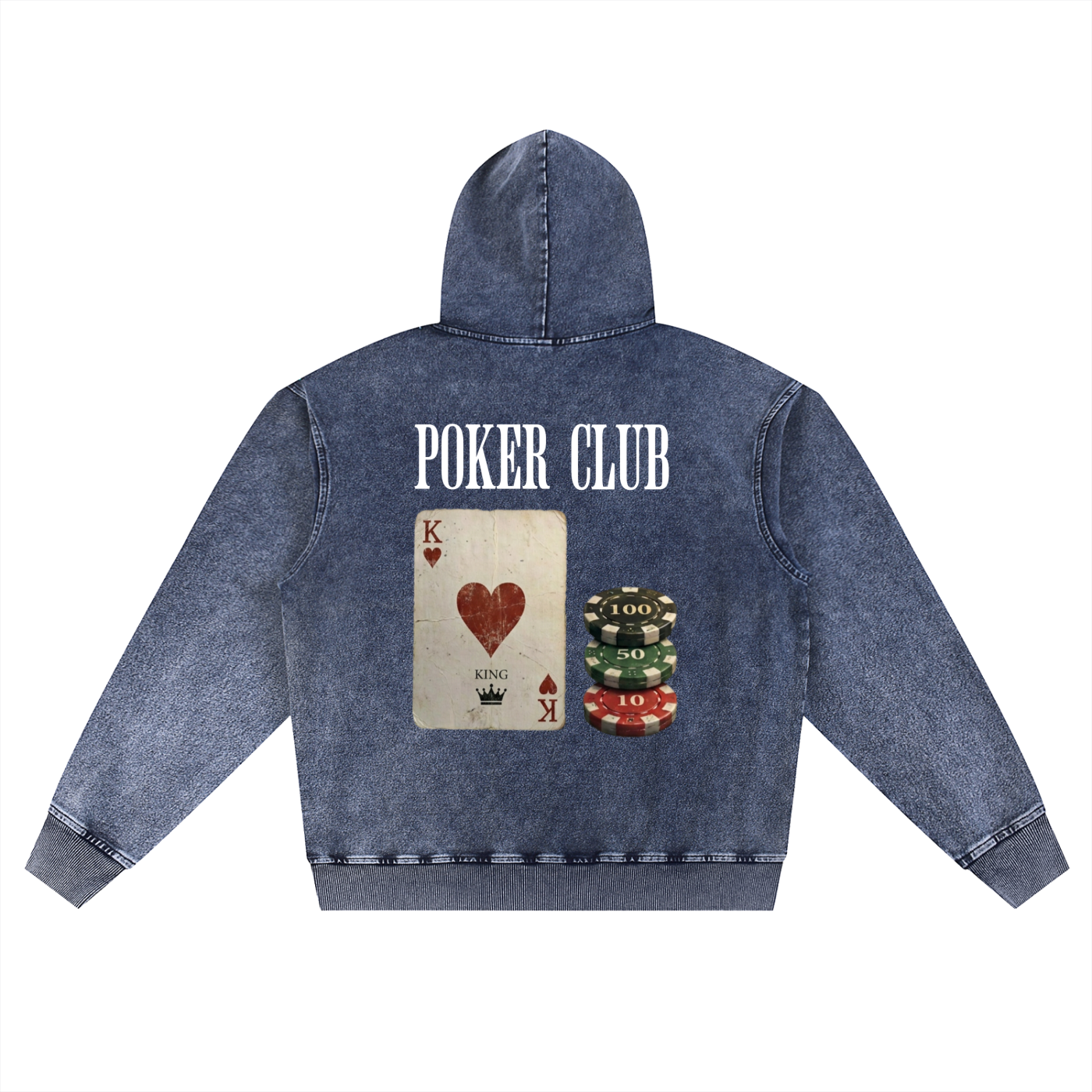 Poker Club- Snow Wash Oversized Hoodie