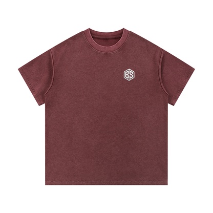 LIVE IT UP- Mineral Wash Waffle Knit T-Shirt