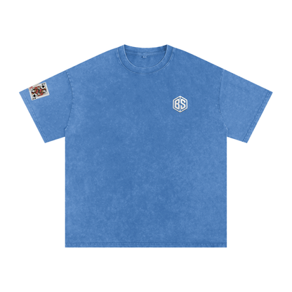 THE QUEEN- Snow Washed Oversized Cotton T-Shirt
