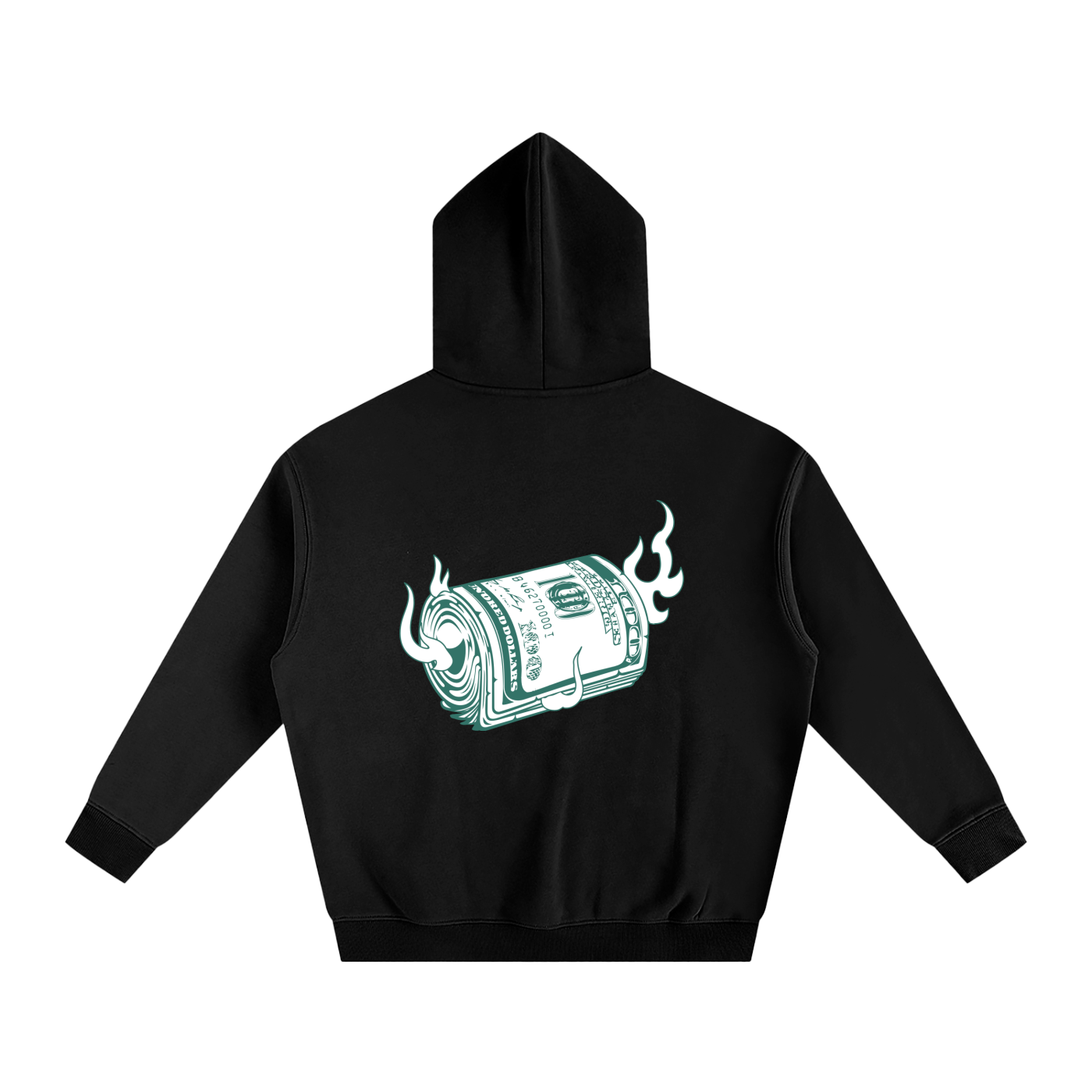 Money on fire-  Fleeced Hoodie