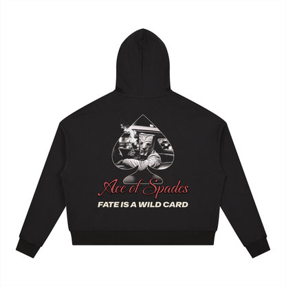 ACE OF SPADES- Contrast Drawstring Hoodie