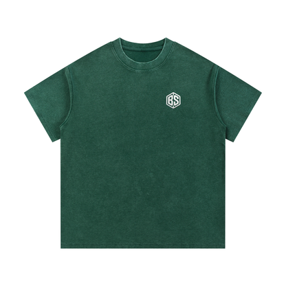 LIVE IT UP- Mineral Wash Waffle Knit T-Shirt