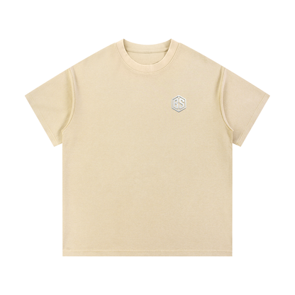 LIVE IT UP- Mineral Wash Waffle Knit T-Shirt