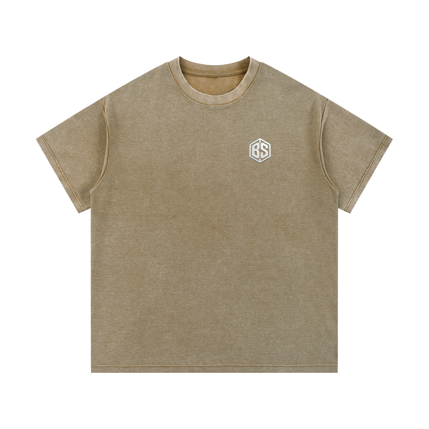 LIVE IT UP- Mineral Wash Waffle Knit T-Shirt