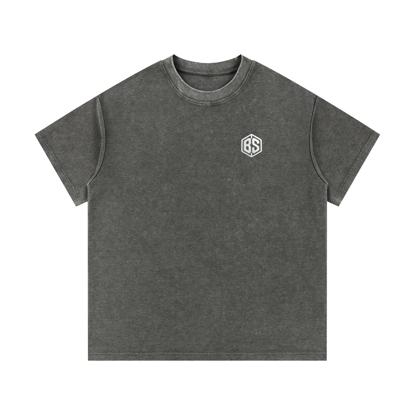 LIVE IT UP- Mineral Wash Waffle Knit T-Shirt