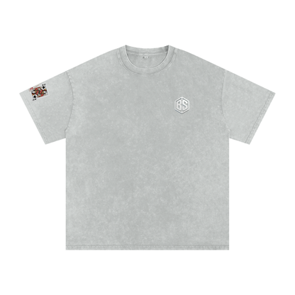 THE QUEEN- Snow Washed Oversized Cotton T-Shirt